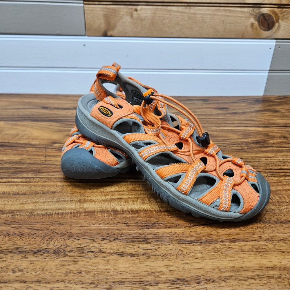 Keen Whisper Orange Grey Waterproof Sport Sandals Womens 6 1008457